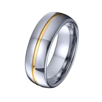 Klasikiniai vyriški ir moteriški vestuvių juostoje volframo karbidas Žiedai, auksas, sidabras spalva jubiliejų piršto žiedą