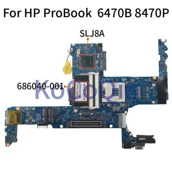 KoCoQin Nešiojamojo kompiuterio plokštę HP ProBook 6470B 8470P Mainboard 6050A2466401 686040-001 686040-501 SLJ8A