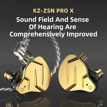 KZ ZSN Pro X Metalo Ausines 1BA+1DD Hibridinė technologija HIFI Bass Ausinių Ausų Stebėti, Ausinių Sporto Triukšmo Panaikinimo laisvų Rankų įranga