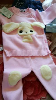 Kūdikių medvilnės mažylis megztinis nustatyti