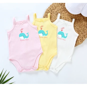 Kūdikių vestidos bodysuit kūdikių drabužiai kūdikiams pižamos vaikams, vasaros berankovė liemenė medvilnės drabužiai vaikams