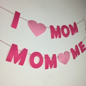 Laimingas Motinos Diena Šalies Apdaila aš Myliu Mama Laiškas Rožinės spalvos Veltinio Namų Reikmenys Mamos Gimtadienis Kambarys Deco