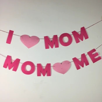 Laimingas Motinos Diena Šalies Apdaila aš Myliu Mama Laiškas Rožinės spalvos Veltinio Namų Reikmenys Mamos Gimtadienis Kambarys Deco
