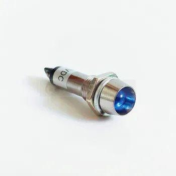 LED 8mm Metalo, lemputės vandeniui Signalo lempa be laido ir LED šviesos Signalas Išgaubti lempos XD8-1 5 spalvų 12V 24V 220V