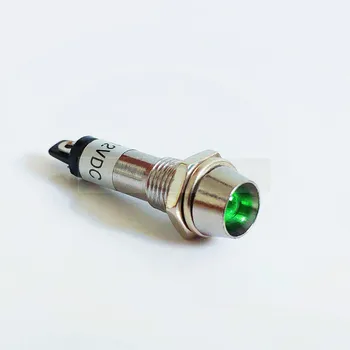 LED 8mm Metalo, lemputės vandeniui Signalo lempa be laido ir LED šviesos Signalas Išgaubti lempos XD8-1 5 spalvų 12V 24V 220V