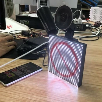LED Ekranas Kontroliuojamos Vaizdai Užsakymą Šypsenėlių Automobilio LED Ekranas Ekrano Paveikslėlį Žibintai Mini Akcentas Žibintai Naujas