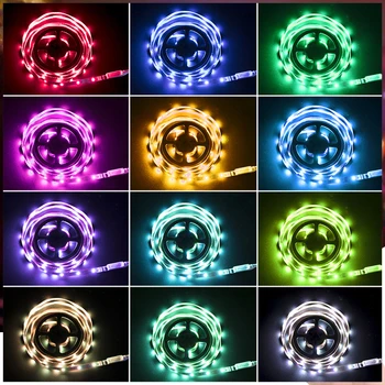 LED Juosta RGB Led Šviesos Juosta SMD 2835 5050 DC12V Vandeniui LED Šviesos 5/10/15m diodų Juostelės Lankstus su nuotolinio