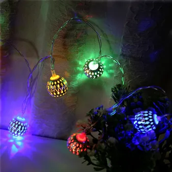 LED Maroko Pasakos, Kamuolys Girliandą 3/6M Flashligtht Styginių Šviesos Naujųjų Metų Kalėdų, Vestuvių Navidad Namų Dekoro baterijomis