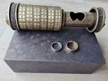 Leonardo da Vinčio kodą žaislai Metalo Cryptex spynos vestuvių, Valentino Dienos, Gimtadienio dovanų Dėžutė Laišką Slaptažodį kolegija rekvizitai