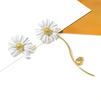 Lifefontier Korėjos Stiliaus Mielas Daisy Gėlių Stud Auskarai Moterims Vasaros Emalio Gėlių Kutas Auskarai Papuošalai Femme Brincos