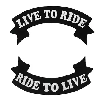 Live to ride ROKERIS Išsiuvinėti punk dviratininkas Pleistrai Drabužių, Lipdukų Drabužių Priedai Ženklelis