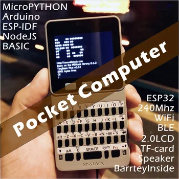 M5Stack NAUJAS Pasiūlymas! ESP32 Atviro kodo Veidus Kišenė Kompiuteriui su Klaviatūra/PyGamer/Skaičiuotuvas Micropython Arduino