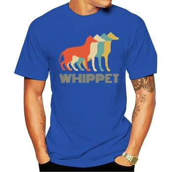 Mados atsitiktinis medvilnės marškinėliai whippet šunų mylėtojas derliaus dizaino vyrų CustomCrew Kaklo Laisvalaikio Grafinis Komiškas vasaros Oficialus