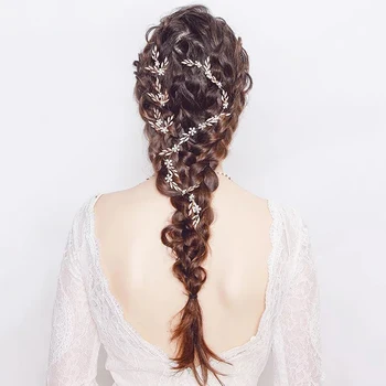 Mados Vestuvių Plaukų Aksesuarai Europos Lapai Brides Hairbands Minkštas Nuotakos Kristalų Tiara Aukso Plaukų Papuošalai