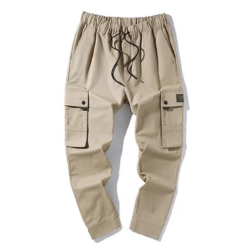 Mados Vyrų Krovinių Kelnės Hip-Hop Poilsiu Krovinių Kelnės Vyrų Haremas Kelnės Multi-Pocket Vyras Sweatpants Streetwear Laisvalaikio Vyriškos Kelnės