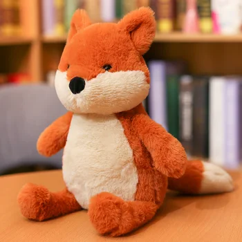Mielas minkštas fox lėlės didelis animacinių filmų gyvūnų fox pliušinis žaislas berniukų miega pagalvę vaikams, dovanų dekoravimas 35inch 90cm DY50876