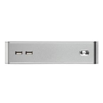 Mini ITX Atveju Plonas Kliento Kompiuterio Aliuminio Važiuoklės 2*USB2.0 E. mini