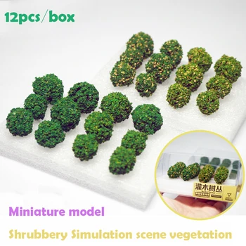 Miniatiūrinis modelis Krūmų Modeliavimas scena augmeniją, Kraštovaizdį, medis, medžiagos, karinių smėlio lentelė