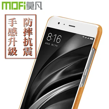 MOFI Padengti Xiaomi Mi 6 Byloje PU Oda + Kieto Plastiko PC Padengti Xiaomi Mi6 Mi 6 Telefono dėklas atsparus smūgiams Apsauginis Skydas
