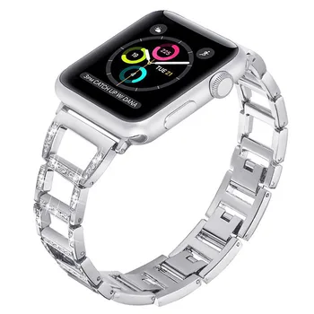 Moterys, Merginos Deimantų Apyrankę, Apple Watch Band 40/38/44/42mm Naujo Laikrodžio Dirželis iWatch Series 5 4 3 2 1 Reguliuojama Apyrankė