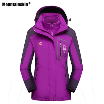 Mountainskin Žiemos Vyrų-Moterų 2 Vnt Pėsčiųjų Storas Striukes, Lauko Kempingas Kvėpuojantis Švarkelis, Laipiojimo Kelionėse Paltai VA821