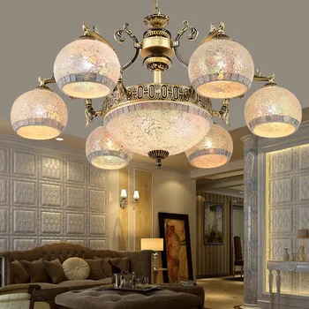 Mozaika, Stiklo, Modernios LED Šviestuvo Gyvenimo Kambario, Miegamasis LED Blizgikliai Didelis Lubų Liustra Apšvietimo Armatūra AC85-260V