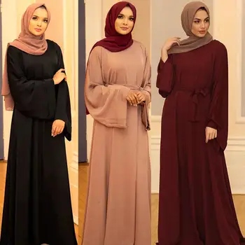 Musulmonų Mados Abayas Moterų Dubajus Abaja Turkija Maxi Suknelė, Hijab Islamas Drabužių Kaftan Caftan Marocain Skraiste Longue Femme
