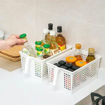 Namų ūkio Saugojimo Krepšys su Rankena Įvairenybės Saugojimo Krepšeliu Daržovių Drainer Maisto Konteineryje Virtuvės Šaldytuvas Organizatorius