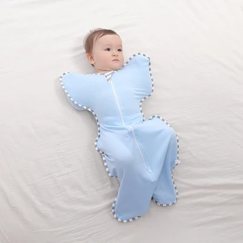 Naujagimio Mergina miegmaišis Kūdikiui Medvilnės Užtrauktukas, šiltas, suvynioti Suvystyti Antklodė Wrap Sleepsack Kūdikis Miega Dėklas 0-3 Mėnesių