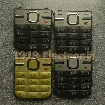 Naujas Pilnas Pilnas Mobiliojo Telefono Korpuso Dangtis Atveju+, anglų Ar rusų Ar arabų Klaviatūra Nokia c5 c500 C5-00