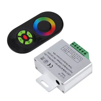 NAUJAS Touch RGB Valdiklis DC12V 24V Belaidžio LED Valdiklis RF lietimui LED Dimeris RGB Nuotolinio valdymo pultelis