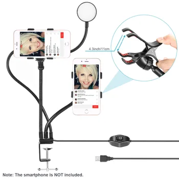 Neewer Live Transliacijos USB LED Selfie Žiedas Šviesos 2Cell Telefono Spaustuvai Live Stream 