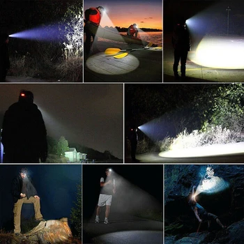 Nešiojamų Priartinimas LED Žibintai Žvejybos priekinis žibintas Įkrovimo avantiūra Dviračio Šviesos Amping Šviesos Vaikščiojimo Žibintuvėlis Dviračių Šviesos Fakelas