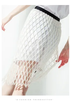 Nėrinių Perlai Sijonai Linijos, Tuščiaviduriai Iš 2020 M. Vasarą Y2K Naujų korėjos Žuvies Grynosios Sijonai Moterų Mados drabužiai mergina SA004S50