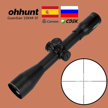 Ohhunt Globėjas 10X44 SF Medžioklės Optinį Taikiklį taikymo Sritis 2 Stilius Stiklo Tinklelis Pusėje Paralaksas Taktinis Riflescope su Bokštelius iš Naujo