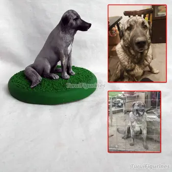 Ooak šunelis skulptūros, statulėlės gimtadienio tortas dekoravimo topper dekoro Meno Dekoro Skulptūra Šuo Gyvūnų Statula rankų darbo veido šuo