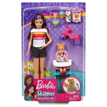 Originalias Barbie Lėles Auklės su Priedais Barbie Lėlės Mergaitėms Kūdikių Priežiūros, Šėrimo Bamblys Lėlės, Žaislai Vaikams, Dovana