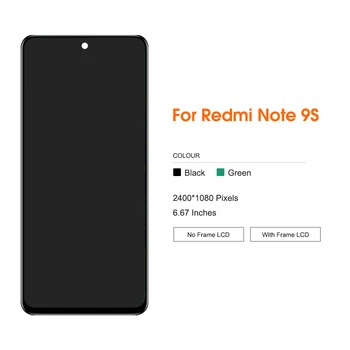 Originalus Pastaba 9S Lcd Xiaomi Redmi Note9 Pro 9 Pastaba Pro Lcd Ekranas Jutiklinis Ekranas skaitmeninis keitiklis Skirtas Redmi Pastaba 9S Note9S Lcd