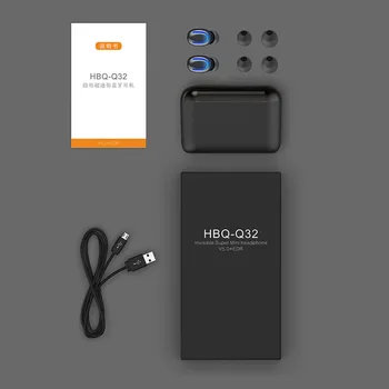 Originalus SKIEMUO HBQ-Q32 TWS Bluetooth V5.0 mini Belaidė Sporto ausinės, skirtos 