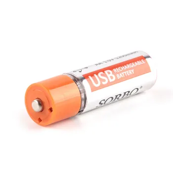 Originalus Sorbo 4pcs USB Įkrovimo Baterija (akumuliatorius AA 1,5 V 1200mAh Greitas Įkrovimas Li-po Baterija Kokybės AA Baterijos Bateria RoHS, CE