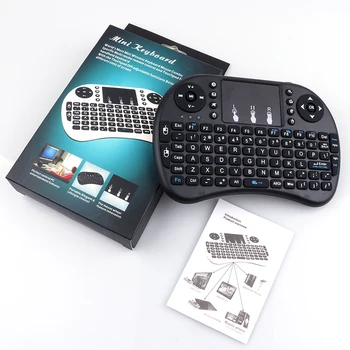 Oro Mouse Belaidė Mini Klaviatūra rusų anglų 2.4 GHz Apšvietimas Smart Android TV Box Nešiojamas X-BOX