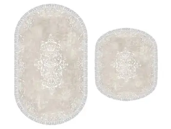 Ovalo formos su Kutais 2'li Vonios Kilimėlį, Pagalvėlę, Alberta Kremas