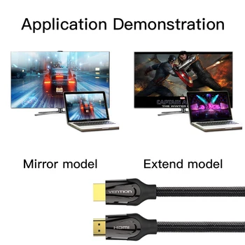 Paj HDMI Kabelis, HDMI į HDMI kabelis HDMI 2.0 4k 3D 60FPS Kabelis HD TV LCD Nešiojamas PS3 Projektorius, Kompiuteris Kabelis 1m 2m 3m 5m