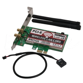 PCI-e PCI Express carte du kartus bande 300Mbps WLAN Wi-fi adaptateur 