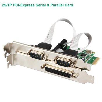 PCI-express Multi I/O Controler Kortelės/2 Nuoseklusis prievadas+1 1284 Lygiagretusis prievadas su nuosekliojo Prievado laikiklis/WCH382 Lustų rinkinys