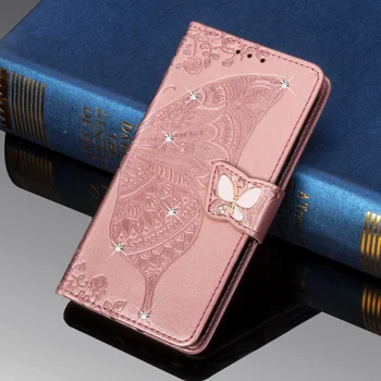 Piniginės Knygos flip Case For LG stylo 5 6 Aksomo K40 K40s K50 K50s K20 K30 2019 Drugelis Apversti odos dangą, LG Q60 Q7 G7 G8 ThinQ
