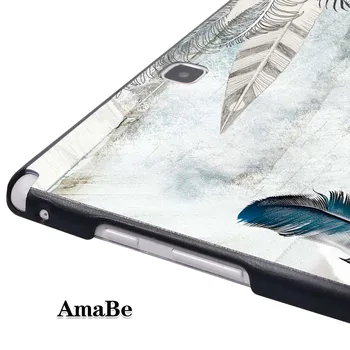 Plunksnų Modelis Case For Samsung Galaxy Tab T550 T555 SM-T550 SM-T555 9.7 Colių Tablet Atveju, Plastikas kietas lukštas, Atveju Padengti