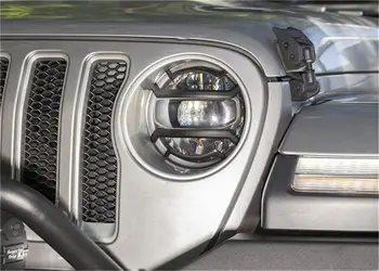 Priekinių Žibintų Padengti Jeep Wrangler JL 2018 2019 Gladiatorių JT 2020 Galvos Šviesos Lempų Gaubtų Apdaila Lipdukas Automobilių Reikmenys