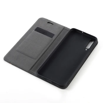 Pu Odos, Telefono Dėklas, Skirtas Samsung Galaxy A50 Flip Book Case For Samsung Galaxy A70 Verslo Atveju Minkštos Tpu Silikoninis Galinio Dangtelio