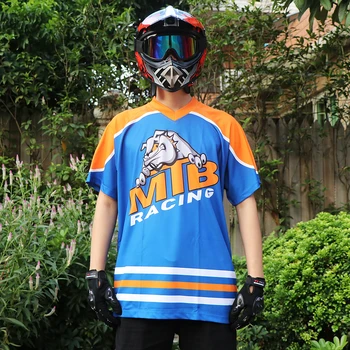 Quick dry kvėpuojantis motorcross džersis viršų Dviračių Marškinėliai MTB Downhill nešioti trumpas rankoves sublimated drabužiai